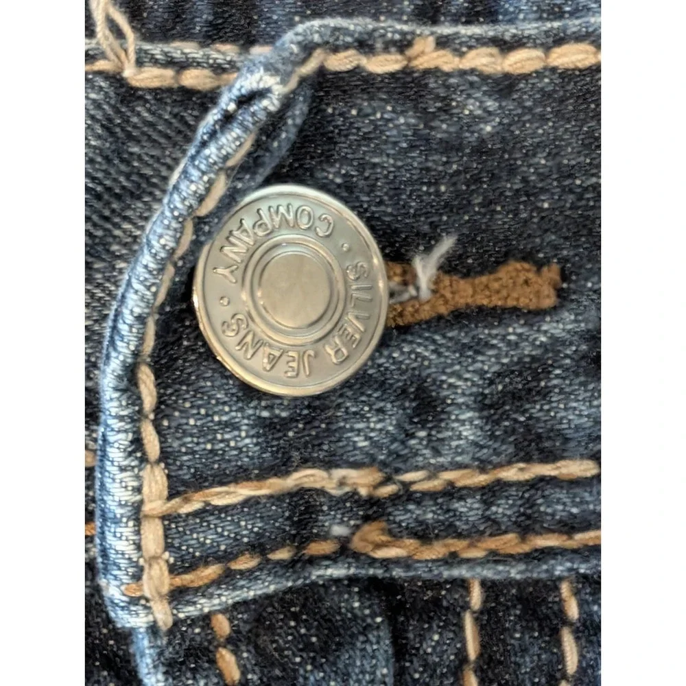 Silver ZAC Straight Leg Jeans Men's 32x32 (32x31) Blue Denim Y2K Style Straight